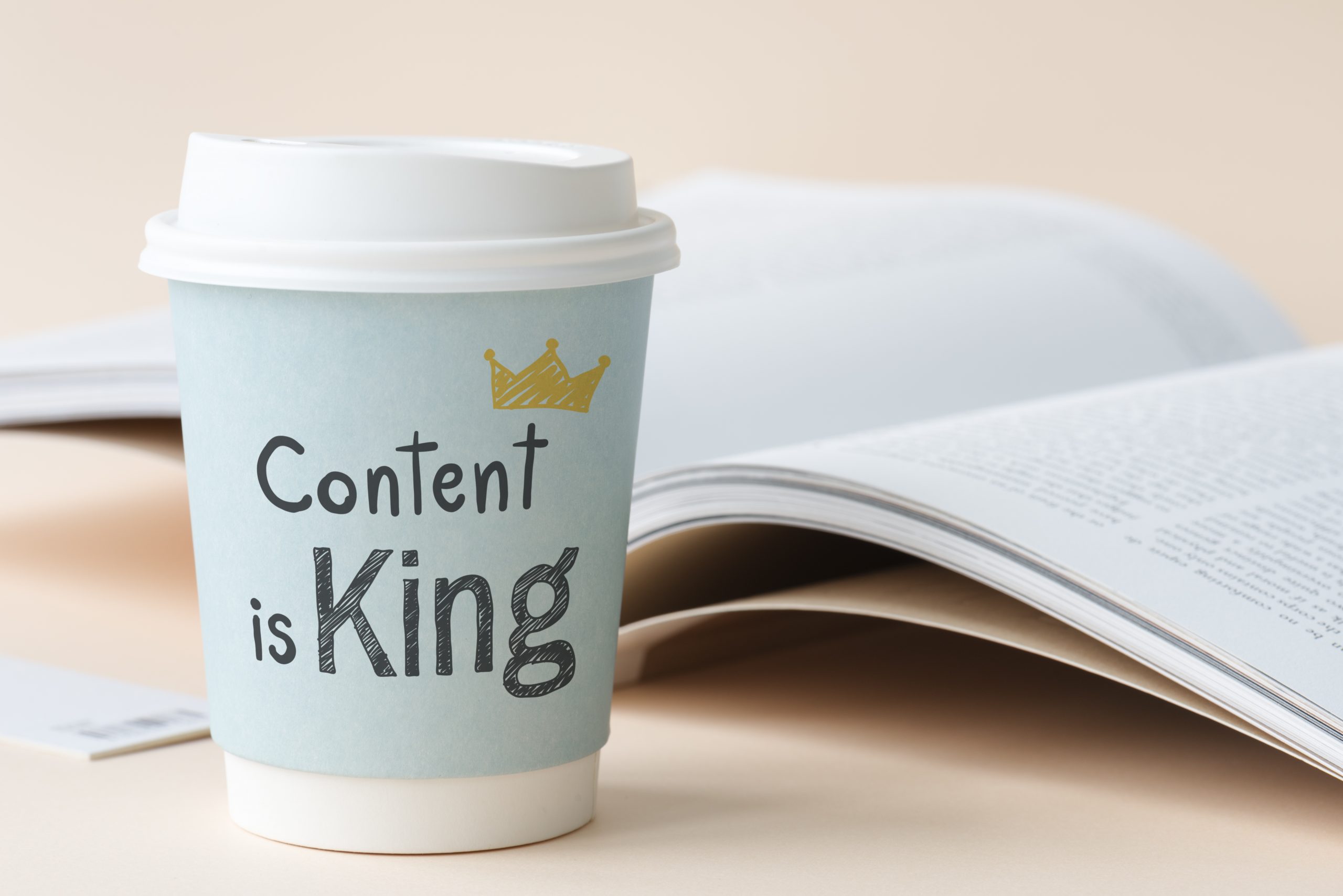 An image showing Content is King for effective seo