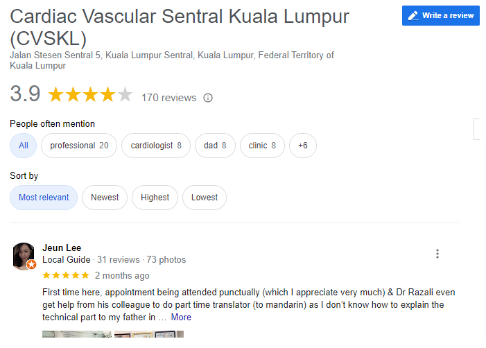 CVSKL Google Review